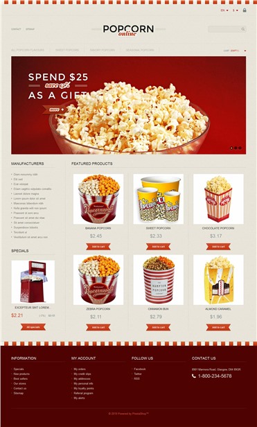 Responsive Popcorn Store