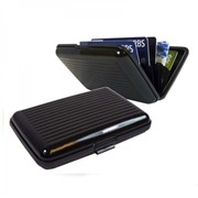 Алюминиевый рифленый кошелек Aluma Wallet (Алюма Валет) цвет черный, оригинал в коробочке.