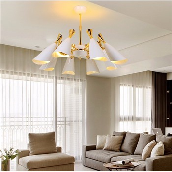 Подвесная металлическая люстра 