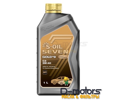 Моторное масло S-OIL 7 GOLD #9 C3 5W-40 SN/CF (1л)