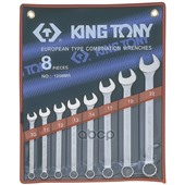 Набор комбинированных ключей, 10-22 мм, 8 предметов KING TONY арт. '1208MR'