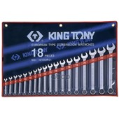 Набор комбинированных ключей, 6-24 мм, 18 предметов KING TONY арт. '1218MR01'